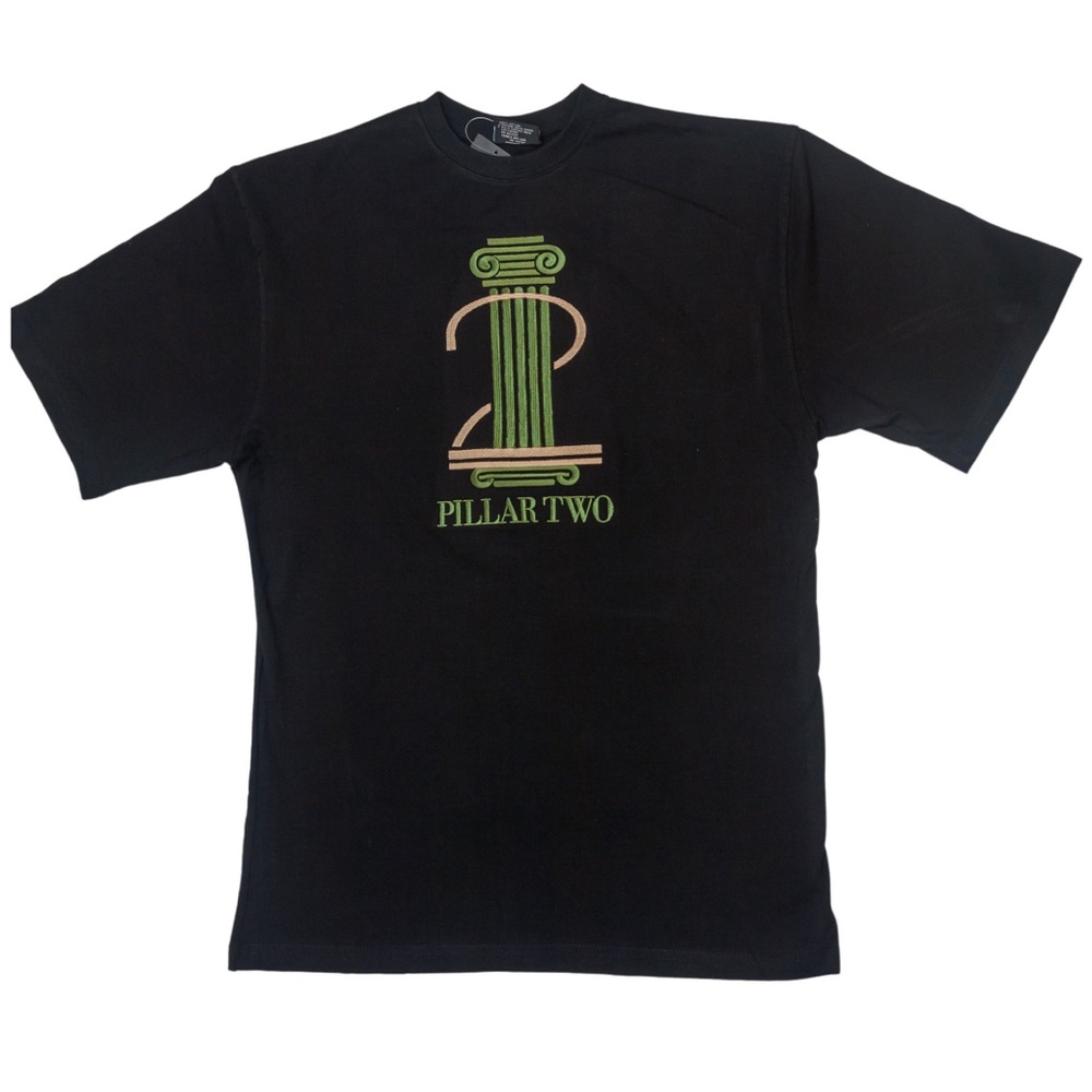 Pillar2 Black Green Crew Neck Short Sleeve